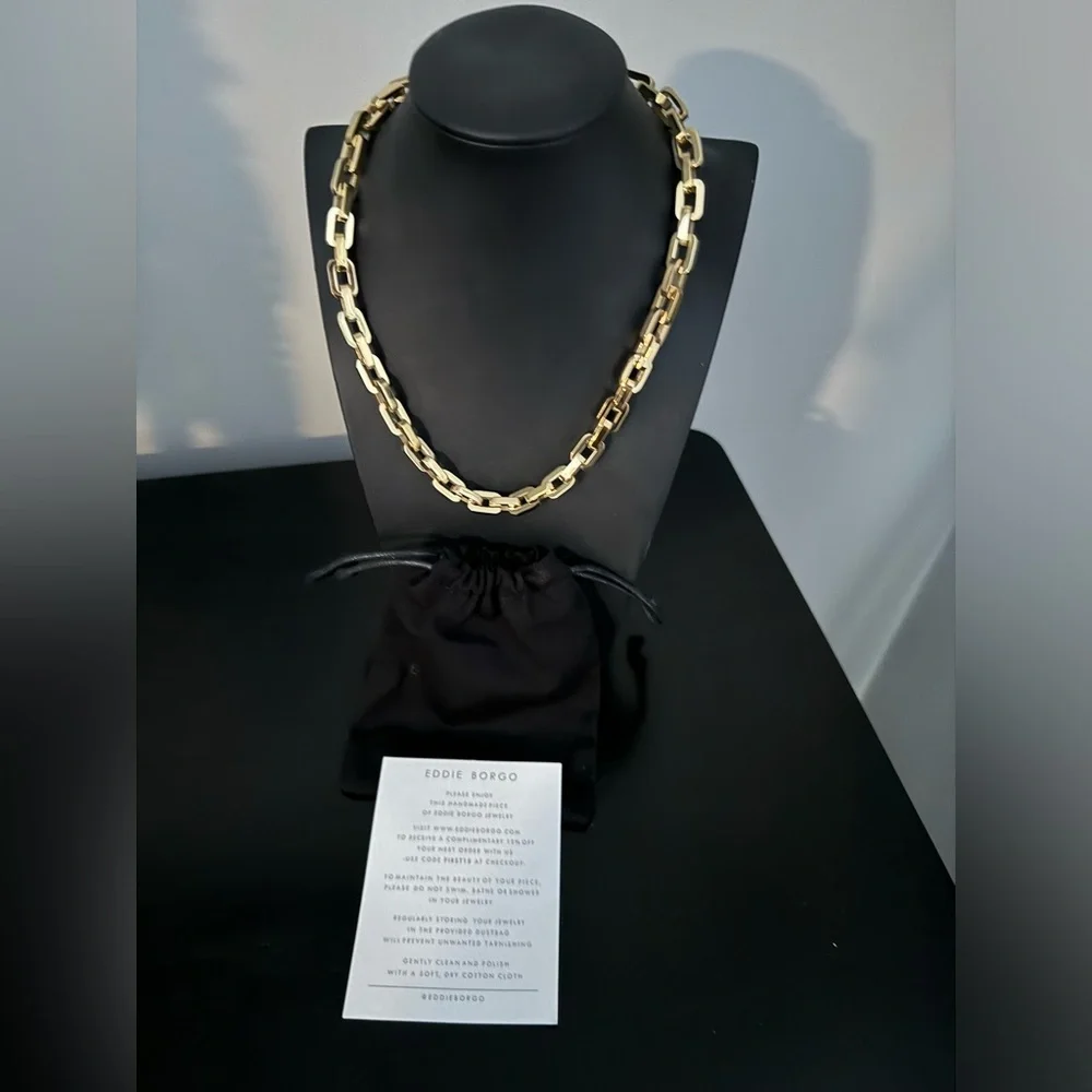 New Eddie Borgo Supra Chain Link Gold Necklace 💕 - Picture 12 of 12